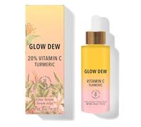 20% Vitamin C Face Serum with Ferulic Acid & Hyaluronic Acid | Brightening Glow Dew Serum with Turmeric & Ginseng | Fades Dullness, Reduces Pigmentation, Anti-Ageing & Uneven Skin Tone | 30 ml