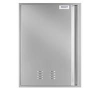 20" W X 27" H BBQ Access Door, Outdoor Kitchen Single Doors with Recessed Handle and Vents, Thickened 304 Stainless Steel Outdoor Kitchen Accessories Door for Indoor, Outdoor, Silver
