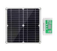 20 Watt 12 Volt Solar Panel Kit Monocrystalline High Efficiency Charge Controller Battery Clips for RV Boats Off-Grid System (20A Controller)