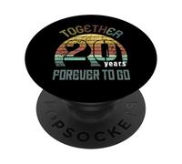 20 Wedding Anniversary For Couple Twenty Years of Marriage PopSockets Adhesive PopGrip