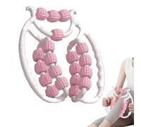 20-Wheel Cellulite Roller Stick | Non-Slip Leg Muscle Massager with 3D Floating Points | Professional Fascia Massage Tool for Sports Enthusiasts & Leg Sculpting (Pink)