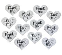 20 White Plant Me Hearts. Plantable Wildflower Seed Shapes. Seeded Paper. DIY Wedding Favours. Card Making. Funeral Memorial. Kids Craft Activities, Craft Embellishments