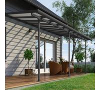 20 x 10 Feria Aluminium Patio Cover Grey Clear