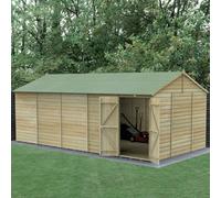 20 x 10 Forest Beckwood Shiplap Reverse Apex Windowless Wooden Shed 25yr Guarantee With Installation