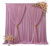 20 x 10ft Rose Pink Backdrop Curtains Navy Drapes for Backdrop Wrinkle Free Draping Fabric Wedding Birthday Baby Bridal Shower Graduation Party Photo Booth Background