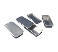 20 x 10ml Rectangular Tin with Slider Lid - Mini Favour/Gift/Sweets/Lip Balm/Pill Boxes - Hiking/Camping/Survival - Parts Storage