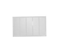 20'' x 12'' Inch / 500 x 300 mm White Steel Vent Cover - Metal Rectangular Soffit Grille - Louvered Air Return Grille - for Ceiling and Sidewall - Built-in Protection Screen Mesh - HVAC Ventilation