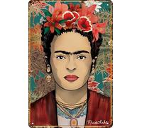 20 x 14 cm Art Tin Sign Suitable for Frida Kahlo Fans and Lovers - Portrait, Mexico, Art, Painter (Portrait 1)