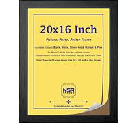 20 x 16 Inch Frame - Photo Frames - Large Picture Frames - Poster Frames - Picture Frames for Wall - Flat Shape - MDF Wooden Effect