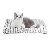 (20 x 18 x 18 cm (L x W x H), White) Winter Cat Bed - Self-Warming Pet Pad | Self-Warming Cat Bed with Removable Cover, Heated Cat Dog Mat Blanket for Indoor Outdoor Pets