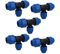 20 x 20 x 20mm MDPE Tee T-Piece Water Pipe Fitting Coupling Connector 5pk