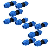 20 x 20mm MDPE Straight Pipe Compression Fitting Coupling Connector 10 Pack