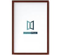 20 x 25cm Picture Frame (200 x 250mm) 30mm Profile, Wall Mounted Shatterproof Styrene Front, Portrait or Landscape Display for Posters Photos Prints Art, Mahogany