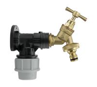 20 X 25mm Mdpe Wall Flange And Brass Bib Tap Kit X20
