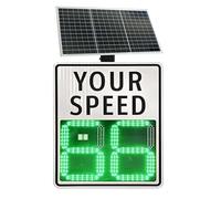20"x 27"/24"x 35"Radar Speed Display Sign,Flashing Speed Limit Indicator,Solar Powered LED Radar Feedback Sign(White,60 * 90 cm/24 * 35 in)