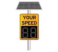 20"x 27"/24"x 35"Radar Speed Display Sign,Flashing Speed Limit Indicator,Solar Powered LED Radar Feedback Sign(Yellow,60 * 90 cm/24 * 35 in)