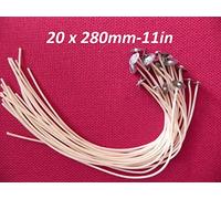 20 x 280mm Long Pre Waxed Wicks For Candle Making with sustainer`s