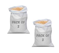20 x 30 Inches Heavy Duty Rubble Sacks with Liner | Extra-Strong Woven Builders Bags | White PP Polypropylene Sacks for Construction, Garden, Waste, Sand, Bricks, Storage (2)