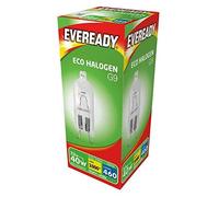 20 x 33w (40w) G9 ECO Halogen Capsule 240v Dimmable, Safety Fused, Clear Bulb