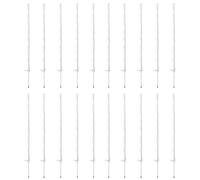 20 x 4ft White Electric Fence Plastic Poly Posts Temporary Fencing Horse Paddock Line Stakes Poles