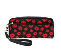 20 x 5.5 x 8.5 cm Makeup Bag, Hot Red Lips Wash Bag for Men and Women