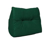 20 x 50 x 60cm (Armchair) Luxury Velvet Triangular Wedge Bedroom Headboard/Armchair Cushion - Headboard Bolster Support Pillow for Bed, Sofa, Chair - Forest Green - Made in Britain