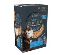 20 x 50g Encore 100% Natural Wet Cat Food Senior Fish Selection in Jelly