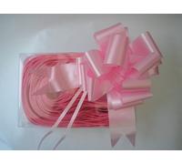 20 x 50mm (2") Rapid Satin Pull Bows - LIGHT PALE PINK for Gift Decorations, Flower Bouquets & Arrangements, Baskets, Wedding Cars, Floral Tributes, Arts & Crafts, Christmas Hampers