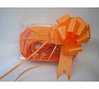 20 x 50mm (2") Rapid Satin Ribbon Pull Bows - ORANGE for Gift Decorations, Flower Bouquets & Arrangements, Baskets, Wedding Cars, Floral Tributes, Arts & Crafts, Christmas Hampers