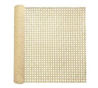 20" x 6.6ft Rattan Cane Webbing Roll Durable Plastic Wicker Rattan Sheet | Open Star Anise Weave for Furniture Repair, Cabinet Door Inserts, Chair Caning, Ceiling Panels & DIY Crafts