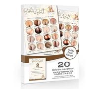 20 x A5 Boobs or Butt Teddy Bear Themed Baby Shower Game with Winner Certificate - Unisex - Made in the UK