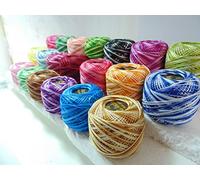 20 x Anchor Variegated Pearl Cotton Balls Size 8 Assorted Basic 20 Most Demanding Colours