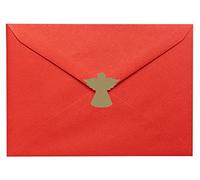 20 x Angel Shaped Vinyl Stickers, Decal, Mural, Transfer. Wall, Furniture, Window, Mirror Decor. Crafting, Scrapbooking, Card Making. Christmas (Small - 4cm Tall Each Sticker, Gold)