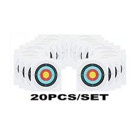 20 X Archery Bow Crossbow Paper Target Faces 40cm x 40cm Shooting Training Arrow Target Paper Face for Arrow Bow Shooting Hunting Crossbow Set Training Bull's-eye Pellet Gun Rand Air soft Practice