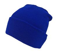 20 x Beanie Hat Plain Royal Blue Soft Comfortable Casual for Men Women Warm Knitted Winter Woolly Skully Ski Headwear