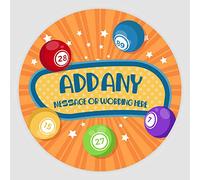 20 x Bingo Balls 5cm Personalised Edible Cupcake Toppers on Premium Icing