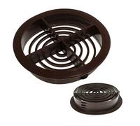 20 x Brown Plastic Soffit Vents 70mm Circular Push Fit Eaves Disc Roof Vent Air Grille