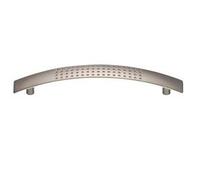 20 x Brushed Steel Bow Dimpled Kitchen Door Handles 128mm hole centres