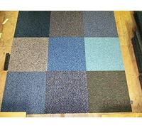 20 x Carpet Tiles 5 SQM Heavy Duty Home Commercial Retail Office Shop Premium Flooring Rugs Floor Tile Hardwearing Anti-Slip Floor Covering, Random, Bitumen Backed