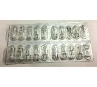 20 x Clear Fruit Machines Bulbs - 10mm LARGE-T5-12v-1.2w Wedge Lamps
