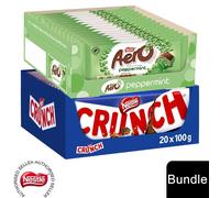 (20 x Crunch Milk Chocolate + 15x Aero Peppermint (35 Bars)) Nestlé Chocolate Sharing Bar (30 - 40 Bars) Kit Kat, Crunch, Aero & Milkybar