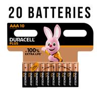 Pack of 10 Duracell Plus Power AA Batteries Black