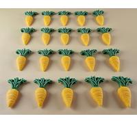 20 x Edible 3D 18mm Mixed Vegetables icing toppers, cake cupcakes decorations T100 (Carrots)