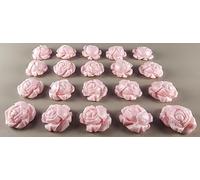 20 x Edible 3D 23mm high detail roses rose flowers icing toppers, cake cupcakes decorations T018 (Pearl Baby Pink)