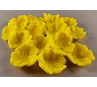 20 x Edible 3D 25mm Buttercup flowers icing toppers, cake cupcakes decorations T045 (Yellow)