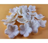 20 x Edible 3D 25mm Cherry Blossoms Flowers, icing toppers, cake cupcakes decorations T069 (White)