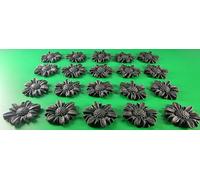 20 x Edible 3D 30mm daisies daisy flowers icing toppers, cake cupcakes decorations T015 (Black)