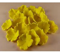 20 x Edible 3D 30mm Primula Primrose Flowers, icing toppers, cake cupcakes decorations T068 (Yellow)