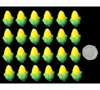 20 x Edible 3D Corn on the Cob Vegetables icing toppers, cake cupcakes decorations