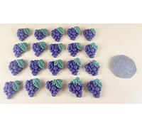 20 x Edible 3D Purple Grapes Fruits icing toppers, cake cupcakes decorations